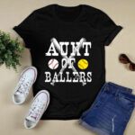 Vintage Aunt Of Ballers Funny Baseball Softball Lover 964 T Shirt