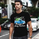 Vintage Car Carrying Christmas Tree Carolina Panthers Merry Christmas 1 T Shirt