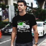 Vintage Car Carrying Christmas Tree Oakland Raiders Merry Christmas 1 T Shirt