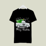 Vintage Car Carrying Christmas Tree Oakland Raiders Merry Christmas 4 T Shirt