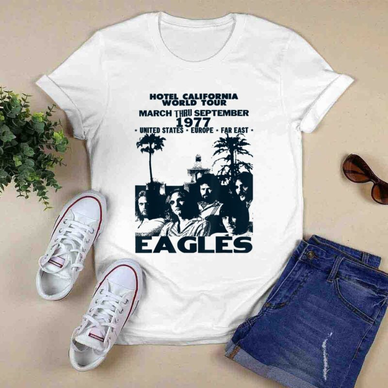 Vintage Eagles Hotels Art Californias Band Music Legend 0 T Shirt