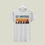 Vintage Sit Happens Sheltie Pug Siberian Husky And Miniature Pinscher for Dog Lover 4 T Shirt