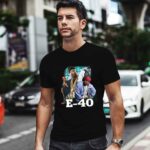 Vintage Style E 40 White Bay Area Rap 0 T Shirt