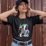 Vintage Style E 40 White Bay Area Rap 1 T Shirt