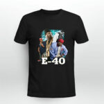 Vintage Style E 40 White Bay Area Rap 3 T Shirt