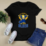 We All Bleed Blue Homer Simpson St Louis Blues 2019 Stanley 4 T Shirt