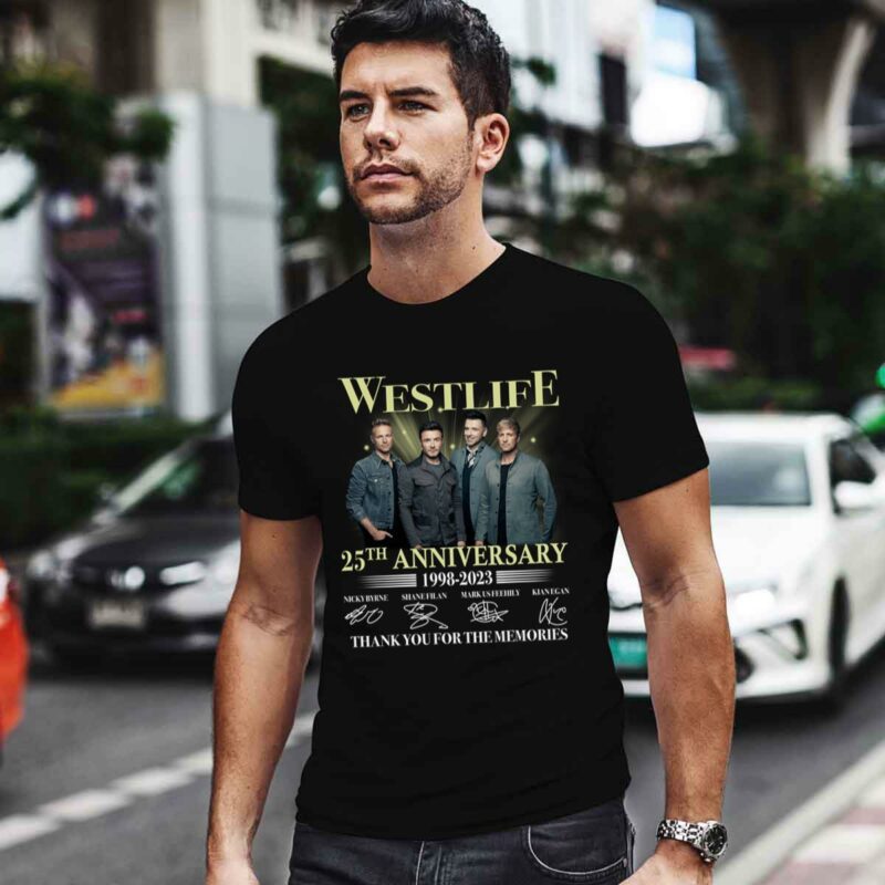 Westlife 25Th Anniversary 1998 2023 Thank You For The Memories 0 T Shirt