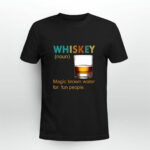 Whiskey Noun Magic Brown Water For Fun People Vintage 3 T Shirt