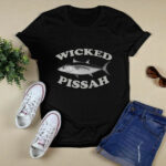 Wicked Pissah Albacore Tuna Fishing Fish Illustration Gear 4 T Shirt