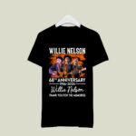 Willie Nelson 68th Anniversary 1956 2024 Signed thank you for the memories 2 T Shirt