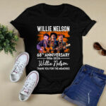 Willie Nelson 68th Anniversary 1956 2024 Signed thank you for the memories 4 T Shirt
