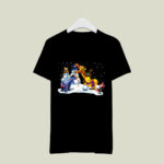 Winnie the Pooh And Friends Playing With Snow Christmas 2 T Shirt