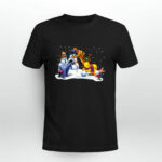 Winnie the Pooh And Friends Playing With Snow Christmas 4 T Shirt