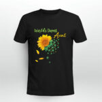 World Is Dopest Aunt Sunflower Weed Leaves 3 T Shirt