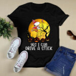 Yes I Can Drive A Stick Snoopy Halloween 4 T Shirt
