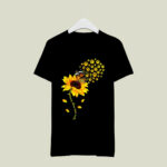 You Are My Sunshine Sunflower Funny Dog Paws Butterfly 3 T Shirt