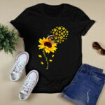 You Are My Sunshine Sunflower Funny Dog Paws Butterfly 4 T Shirt