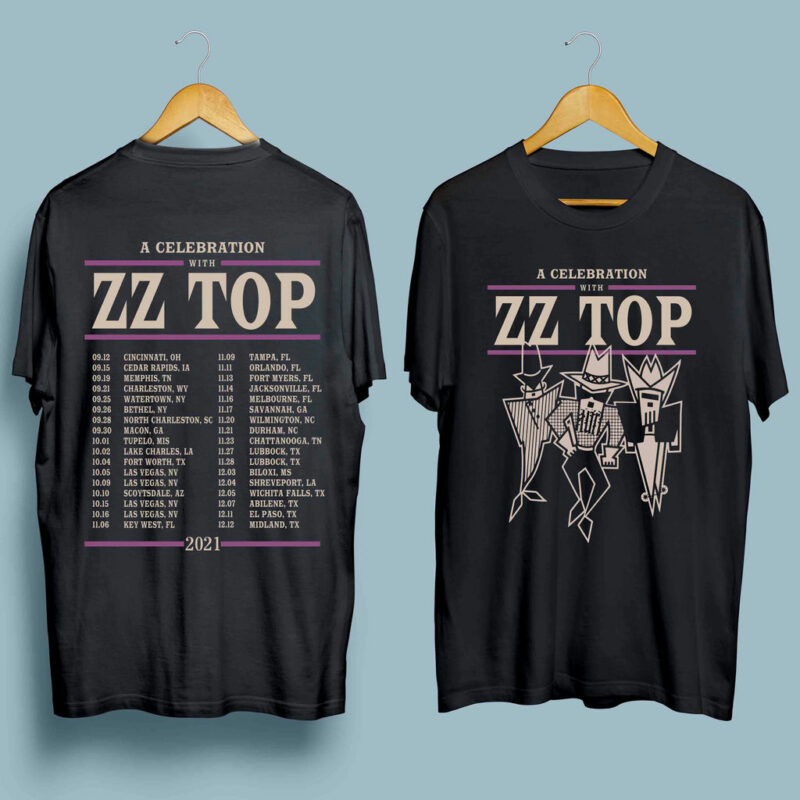 Zz Top Tour A Celebration With Zz Top Front 4 T Shirt