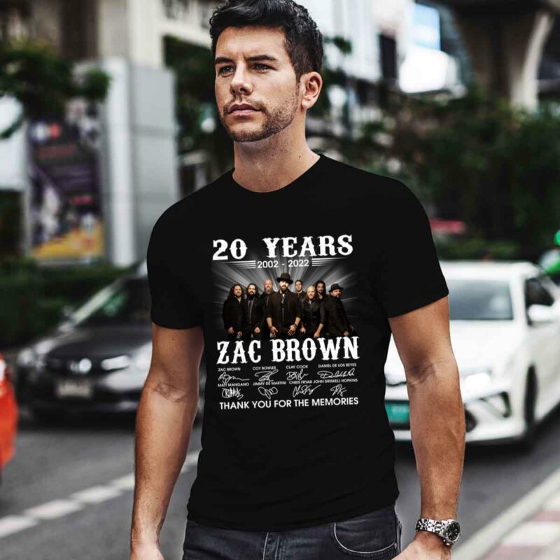 Zac Brown 20 Years Thank You For The Memories 0 T Shirt