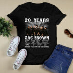 Zac Brown 20 Years Thank You For The Memories 3 T Shirt
