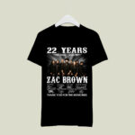 Zac Brown 22 Years Thank You For The Memories 2 T Shirt